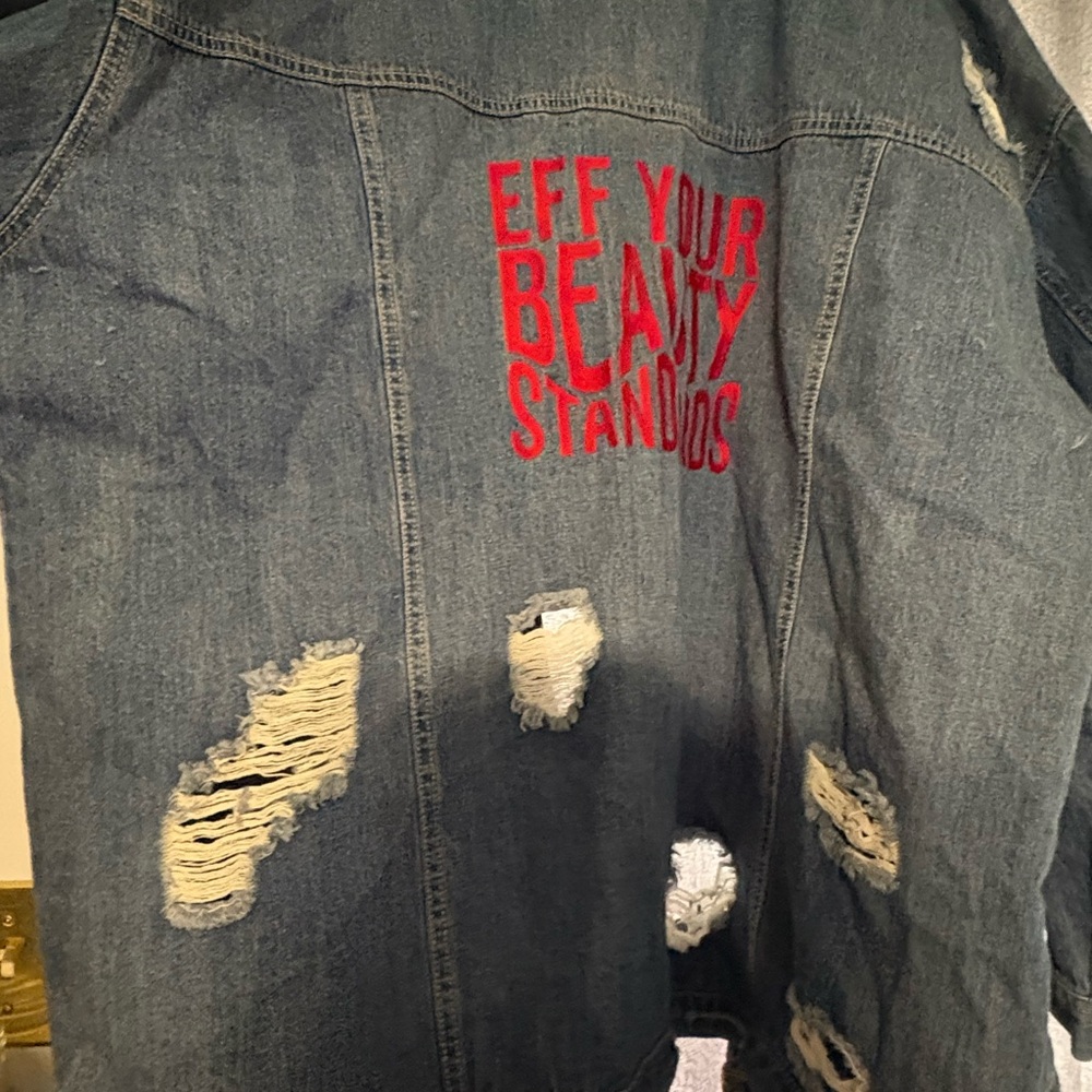 Fashion to Figure Denim Jacket with Embroidery